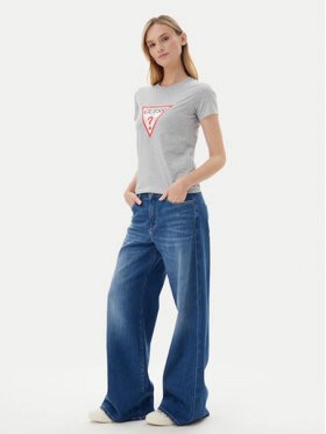 Guess Jeans T-Shirt W4YI04 J1314 Szary Slim Fit