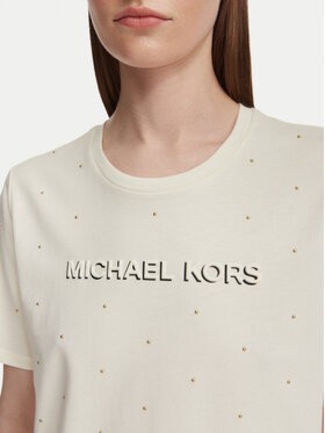 MICHAEL Michael Kors T-Shirt MT6524Y97J Kremowy Regular Fit