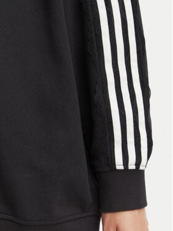 adidas Bluza Lace 3 Stripes Crew LG4251 Czarny Regular Fit