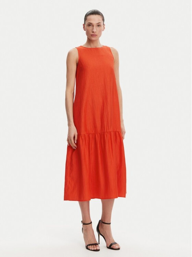 KAOS Sukienka letnia RP1MR066 Pomarańczowy Regular Fit