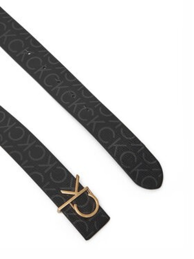 Calvin Klein Pasek Damski Ck Buckle Reversible Belt 30Mm Mono LV04F7038G Czarny