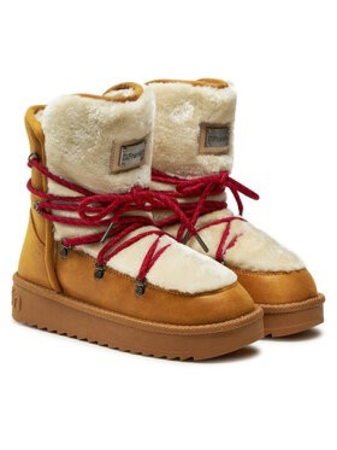 D.Franklin Śniegowce Nordic Trk Fur DFSH370005 Żółty