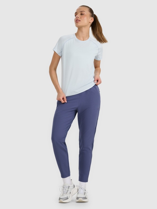 4F Koszulka do biegania w terenie szybkoschnąca damska - niebieska M