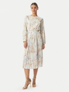 Rinascimento Sukienka koktajlowa CFC0127960003 Beżowy jasny Regular Fit