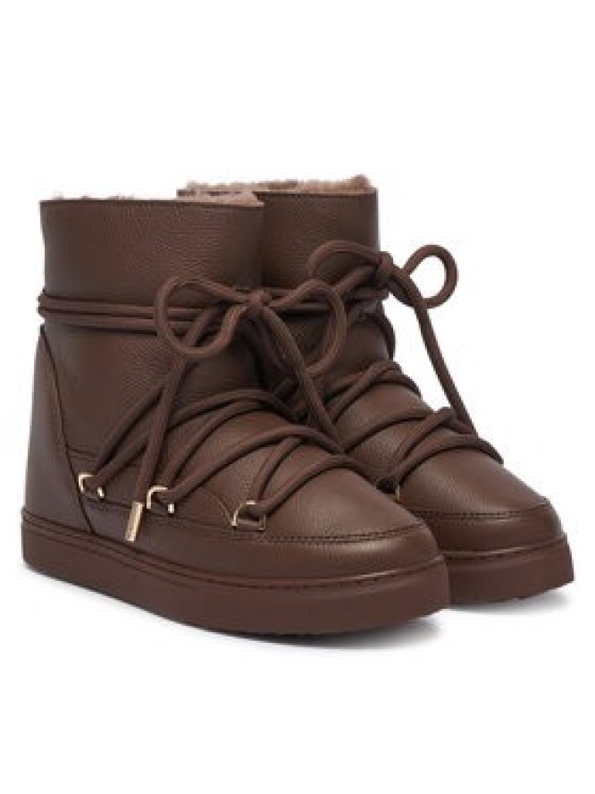 Inuikii Śniegowce Full Leather Wedge 1001.004.0092.152 Brązowy ciemny
