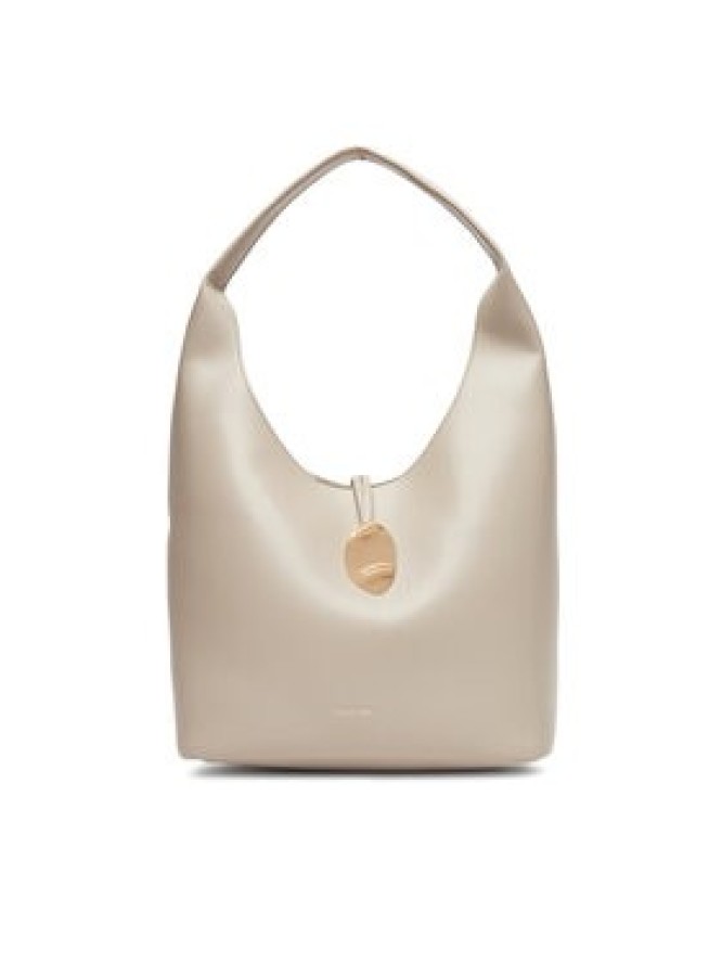 Calvin Klein Jeans Torebka Stone Lock Slouchy Small Shoulde LV04K3176G Écru