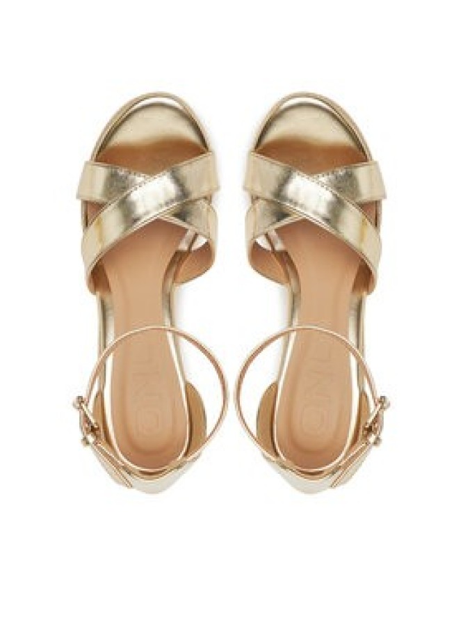 ONLY Shoes Espadryle Onlamelia-18 Pu Foil Wedge 15335554 Złoty