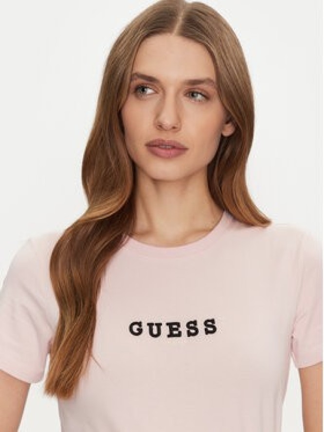 Guess Jeans T-Shirt W5RI54 J1314 Beżowy Regular Fit