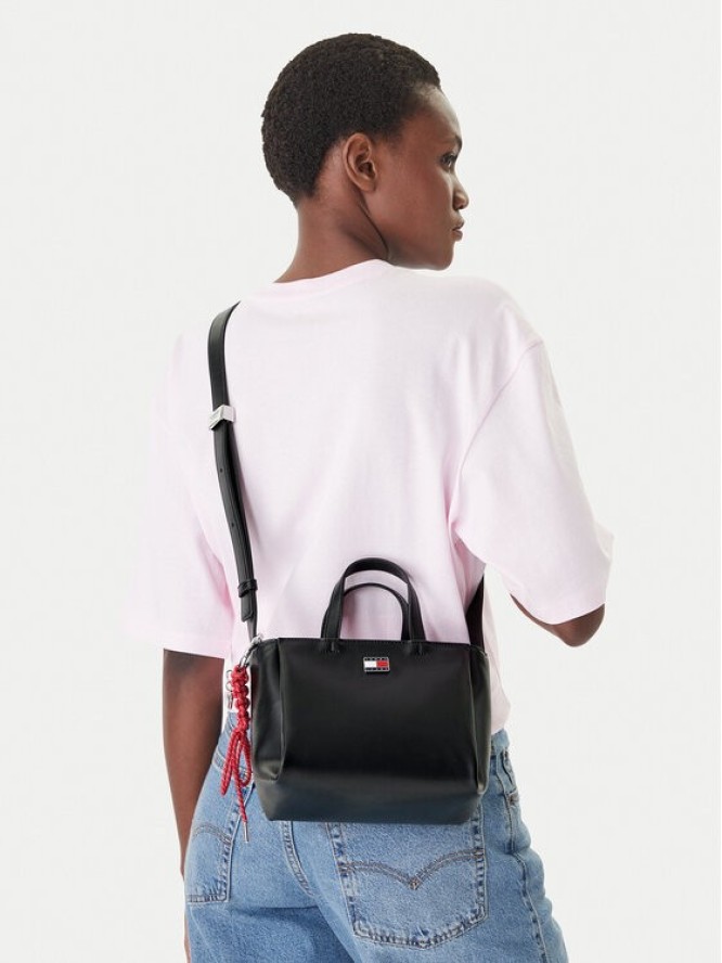 Tommy Jeans Torebka Tjw City Charm Mini Tote AW0AW18580 Czarny