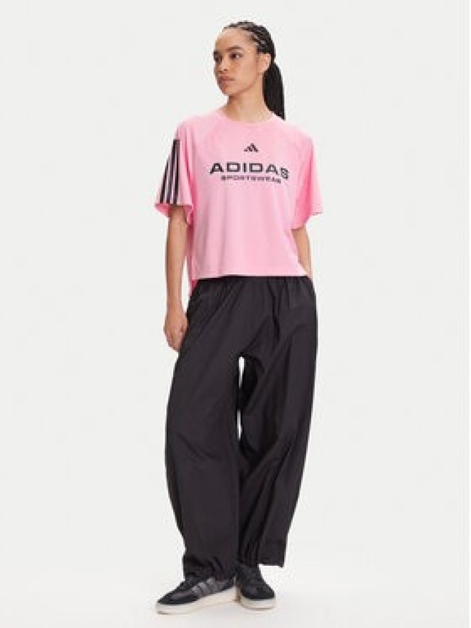 adidas T-Shirt Tiro x Common Goal Jacquard JL9213 Różowy Loose Fit