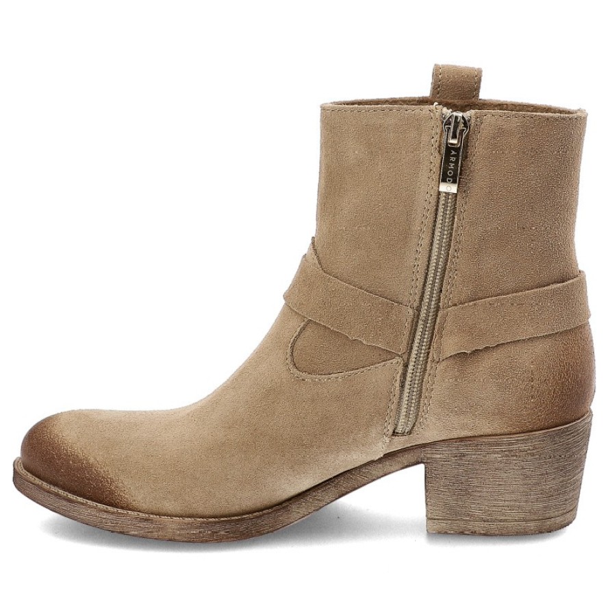 Beżowe Kowbojki Armodo Stylowe Obuwie Damskie