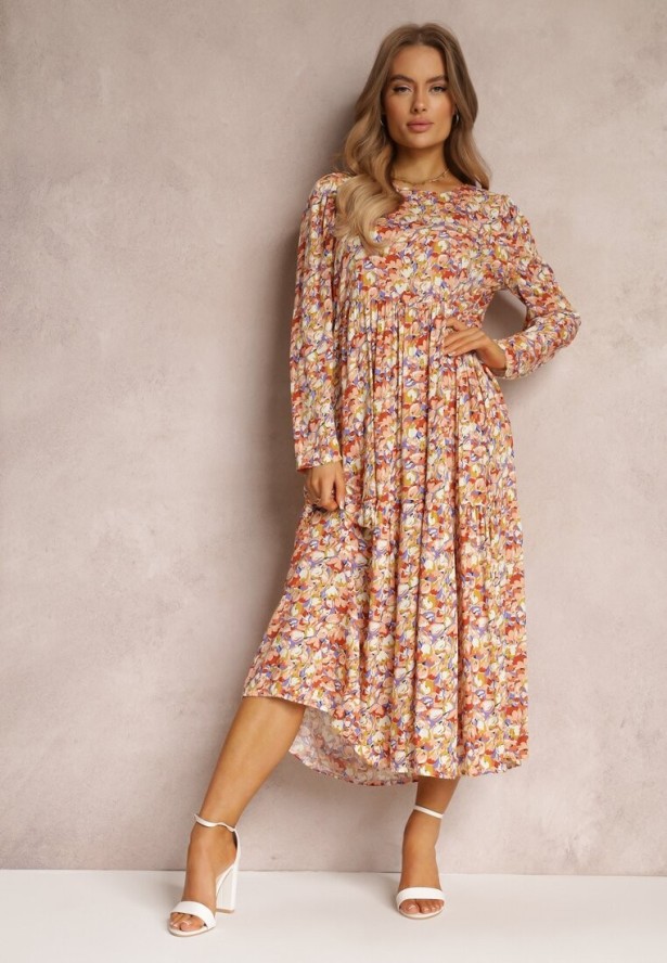 Pomarańczowo-Fioletowa Sukienka Dorosa