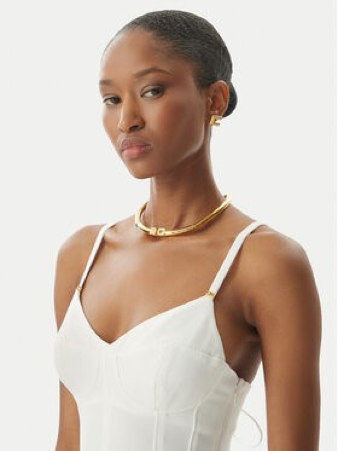 Elisabetta Franchi Sukienka koktajlowa AB74852E2 360 Biały Regular Fit