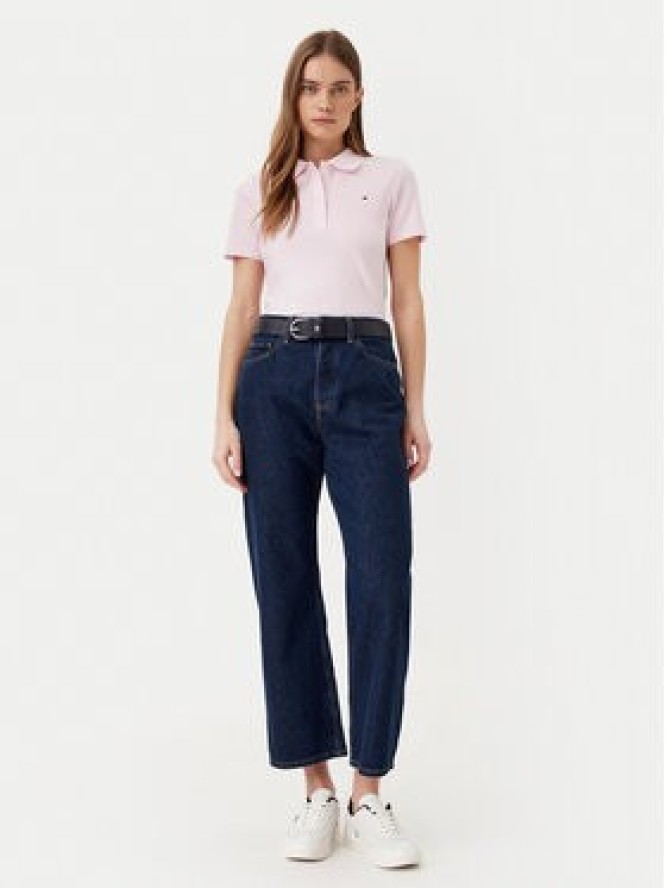 Tommy Hilfiger Polo 1985 WW0WW43225 Różowy Slim Fit