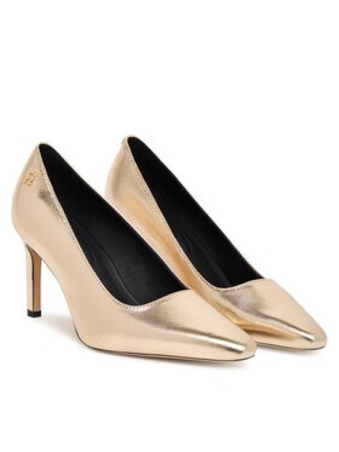 Tommy Hilfiger Szpilki Logo Metallic Pump Slanted Hl FW0FW08994 Złoty
