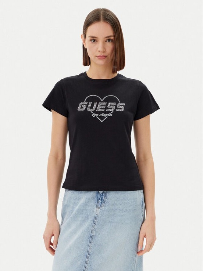 Guess T-Shirt V5GI10 K9RM1 Czarny Regular Fit