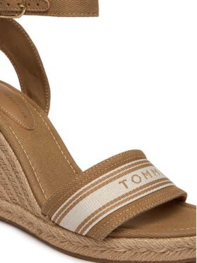 Tommy Hilfiger Espadryle High Wedge Espad Webbing FW0FW09342 Beżowy