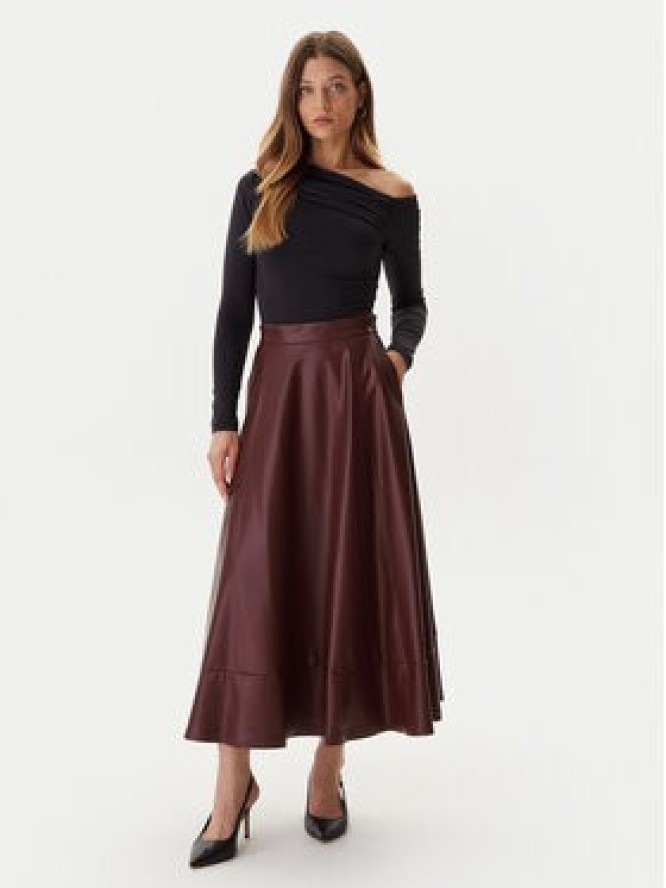 Guess Spódnica z imitacji skóry W5BD71 K8S30 Brązowy Regular Fit