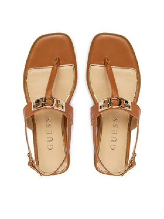 Guess Sandały FLJRMY LEA03 Brązowy