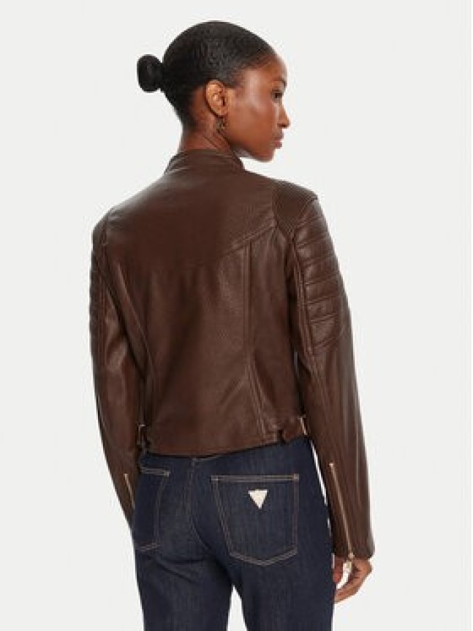 Guess Kurtka z imitacji skóry W5YL19 WHDS0 Brązowy Regular Fit