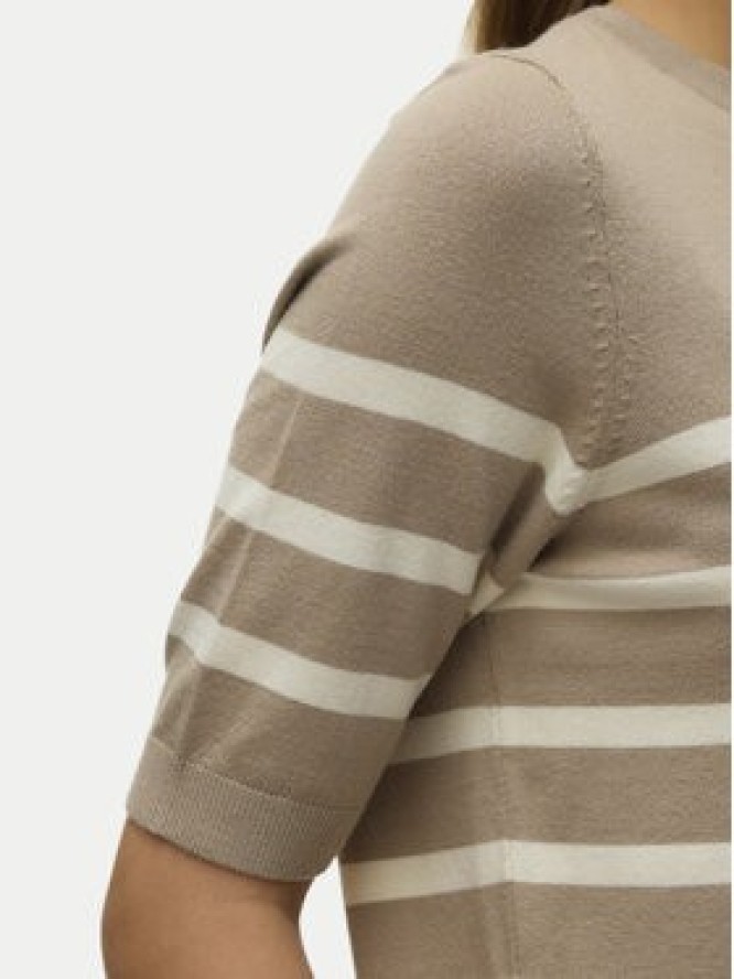 Vero Moda Sweter Saba 10306829 Beżowy Regular Fit