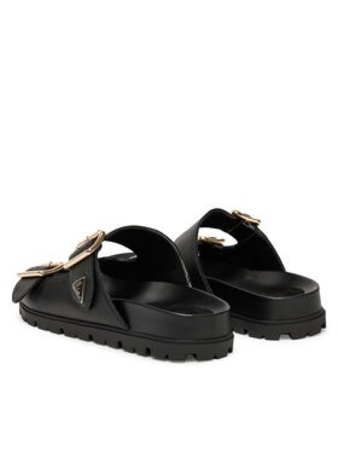 Guess Klapki FLTFST LEA03 Czarny