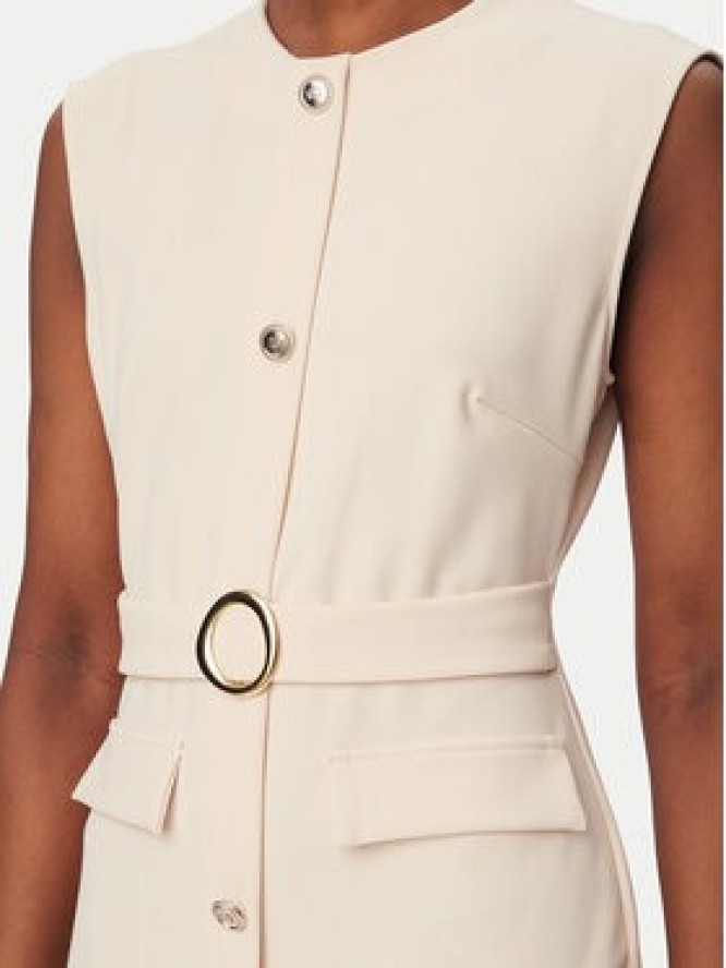 Rinascimento Sukienka koktajlowa CFC0020278002 Beżowy Slim Fit