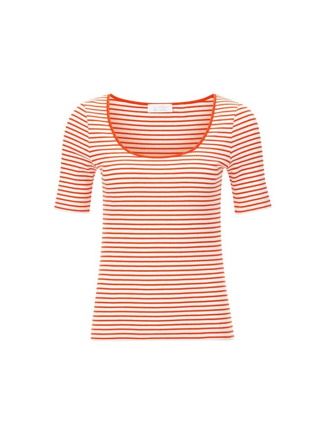 Rich & Royal Koszulka w kolorze biało-pomarańczowym rozmiar: XS