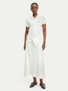 Polo Ralph Lauren Sukienka codzienna 211A12906001 Biały Regular Fit