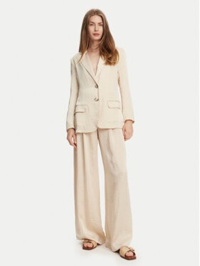 Marella Marynarka Selz 2513041085 Écru Regular Fit