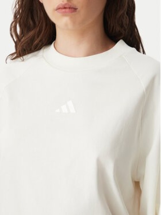 adidas T-Shirt Kit Small Logo KT0297 Kremowy Regular Fit