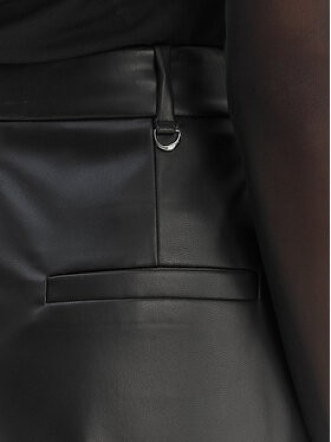 HUGO Spodnie z imitacji skóry Hasmina-1 50552964 Czarny Wide Leg