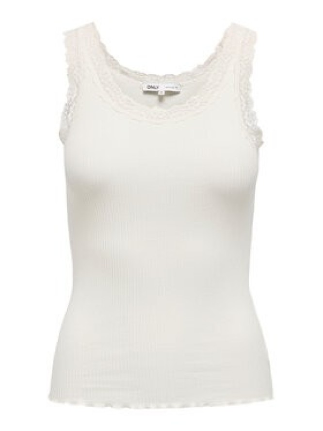 ONLY Top Sara 15345994 Kremowy Slim Fit