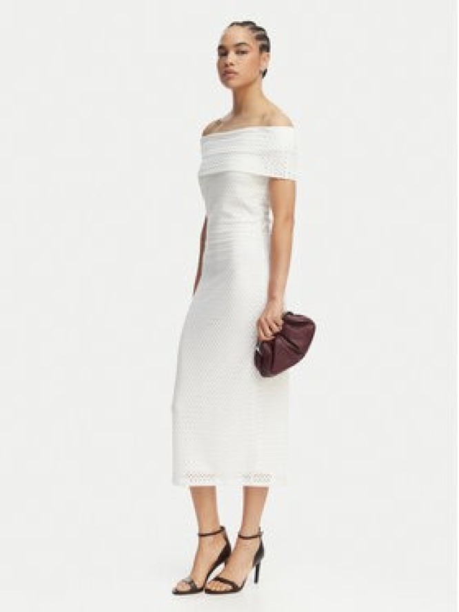 MICHAEL Michael Kors Sukienka codzienna MS683E1KS1 Biały Slim Fit
