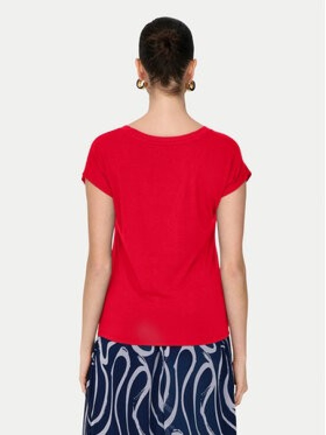 ONLY T-Shirt Rilla 15315776 Czerwony Regular Fit