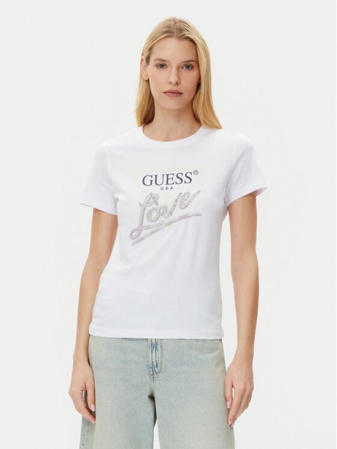 Guess T-Shirt W5GI05 I3Z14 Biały Regular Fit