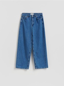 Jeansy wide leg - niebieski