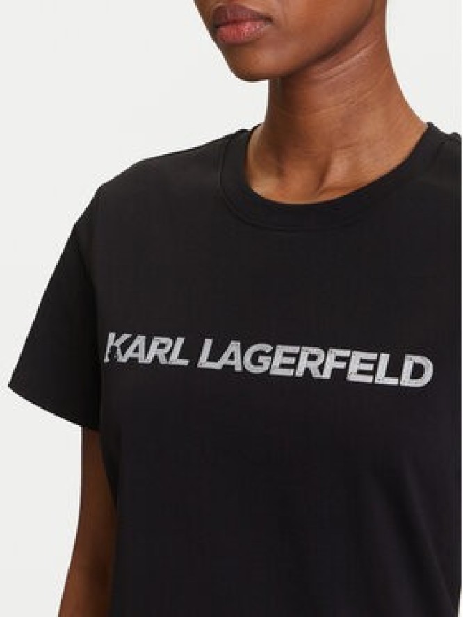 KARL LAGERFELD T-Shirt A3W17102 Czarny Regular Fit