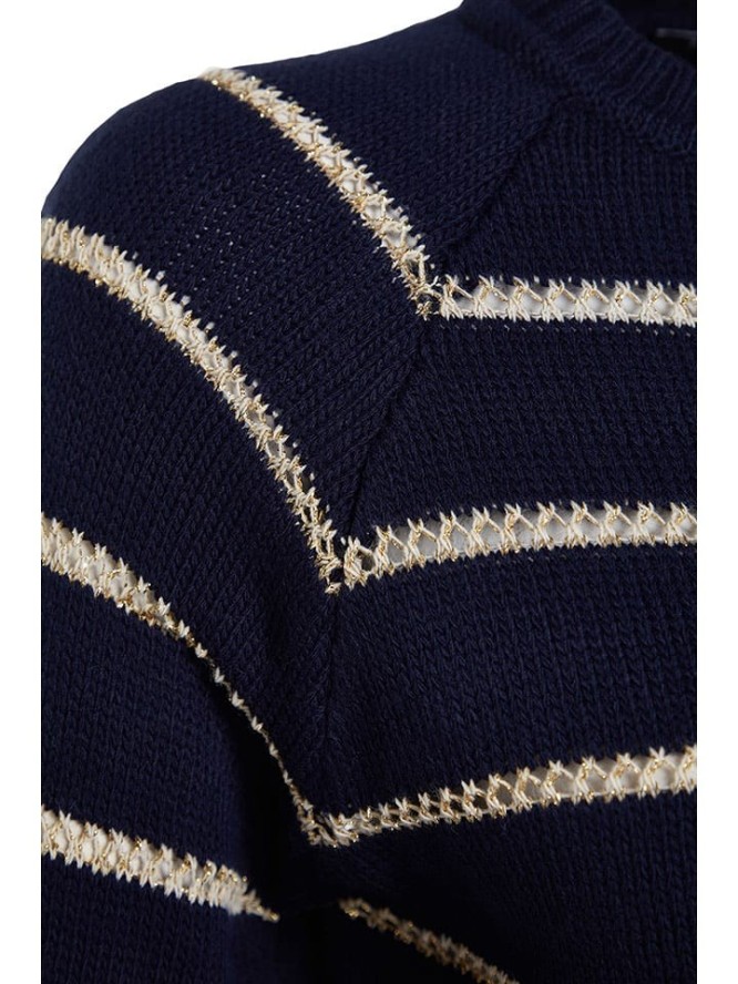 trendyol Sweter w kolorze granatowo-beżowym rozmiar: M