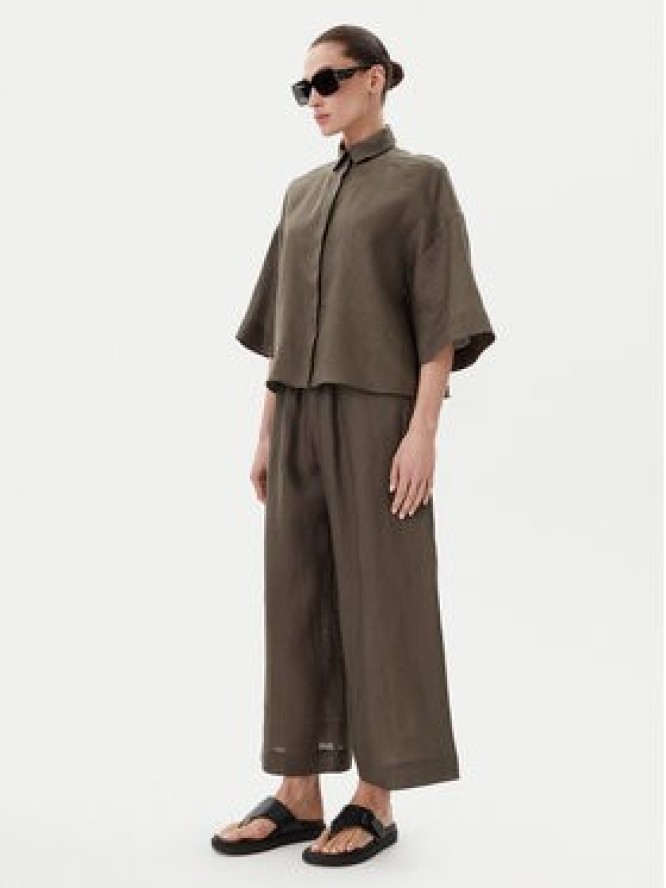 Max Mara Leisure Koszula Mirano 2516111028 Zielony Relaxed Fit
