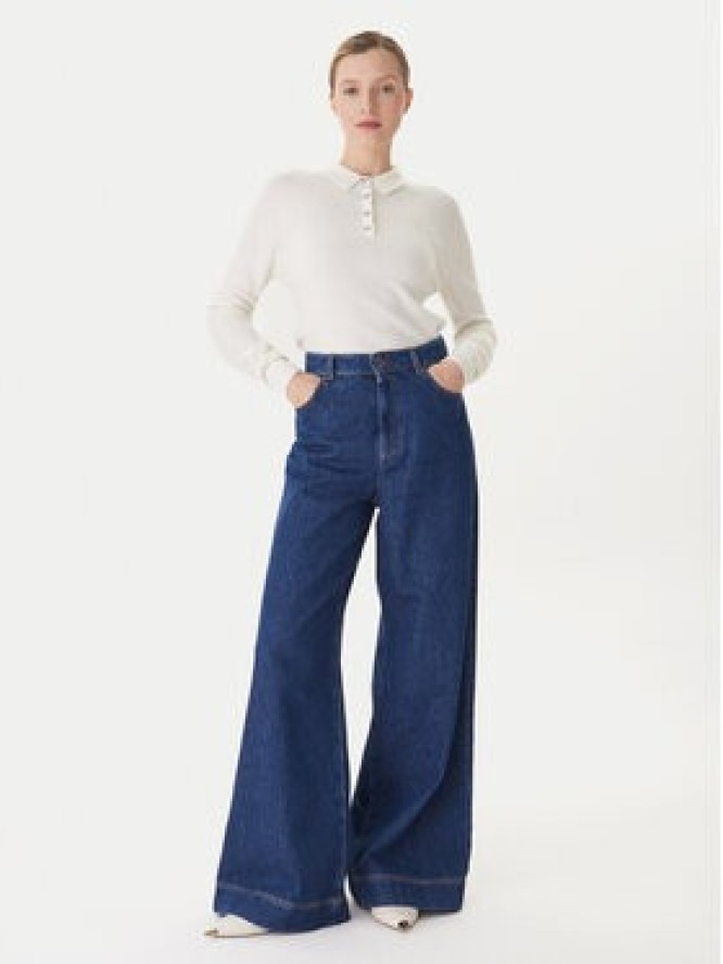 KAOS Sweter RI1KT019 Écru Regular Fit