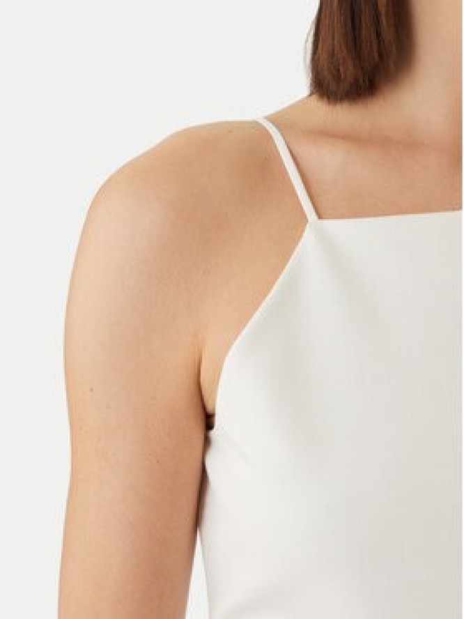 Calvin Klein Jeans Top Ponte LV044F206G Beżowy Slim Fit