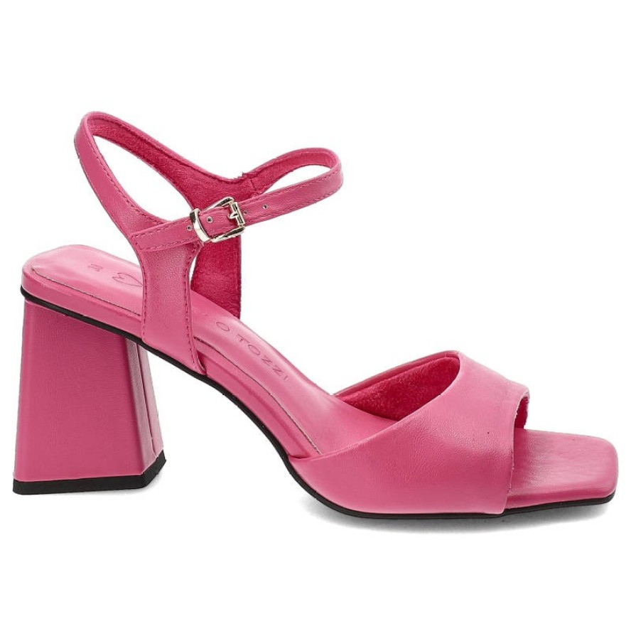 Różowe Sandały Marco Tozzi Stylowe Buty Damskie