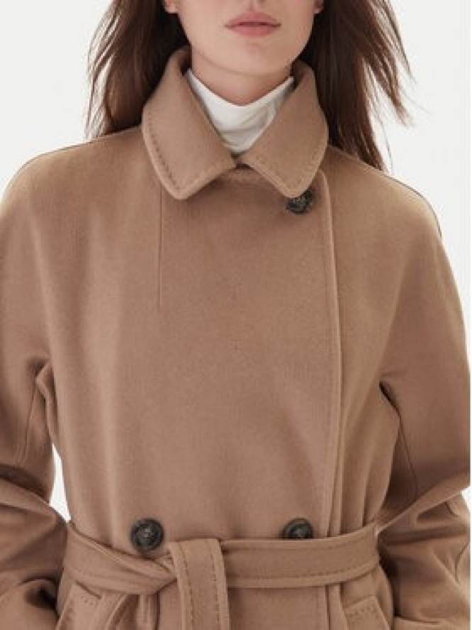 Weekend Max Mara Płaszcz przejściowy Cascia 2525016072 Beżowy Regular Fit