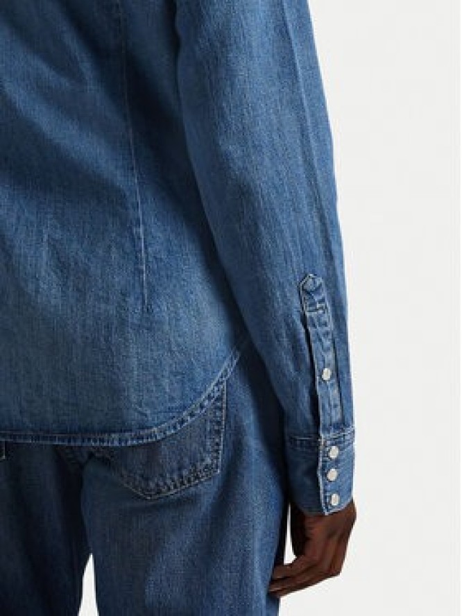 Polo Ralph Lauren Koszula jeansowa 211969402001 Granatowy Slim Fit