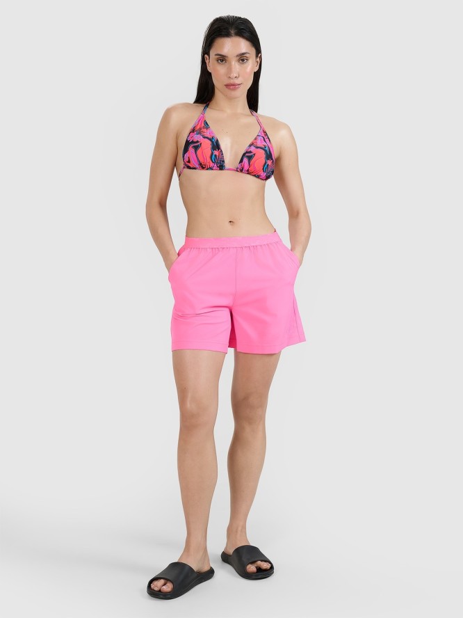 4F Spodenki plażowe damskie - różowe XXL