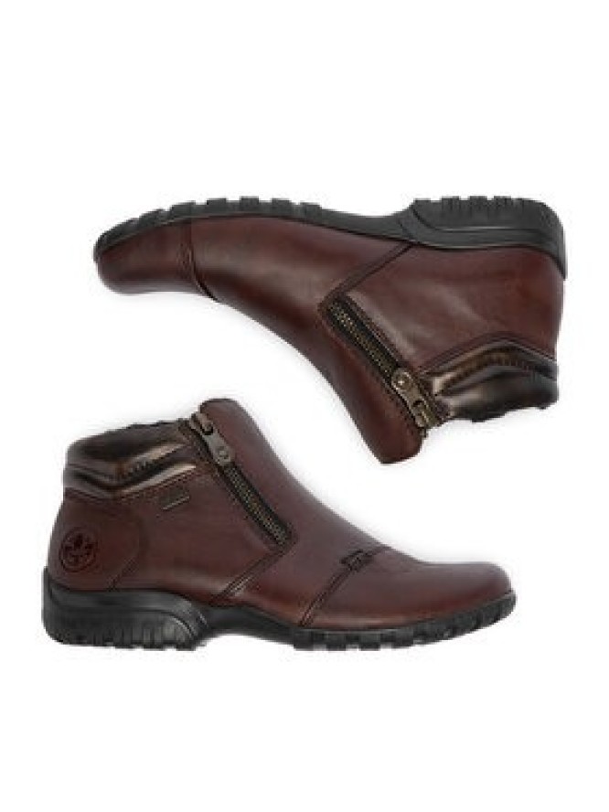 Rieker Botki CEO-L4655-27 Brązowy ciemny