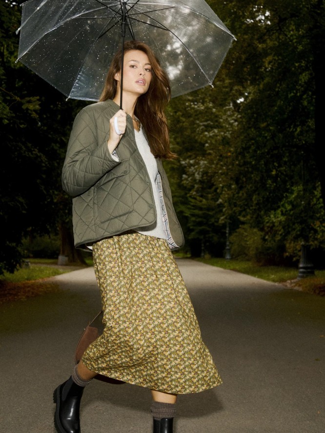 Kurtka damska bomber pikowana khaki Arona 303