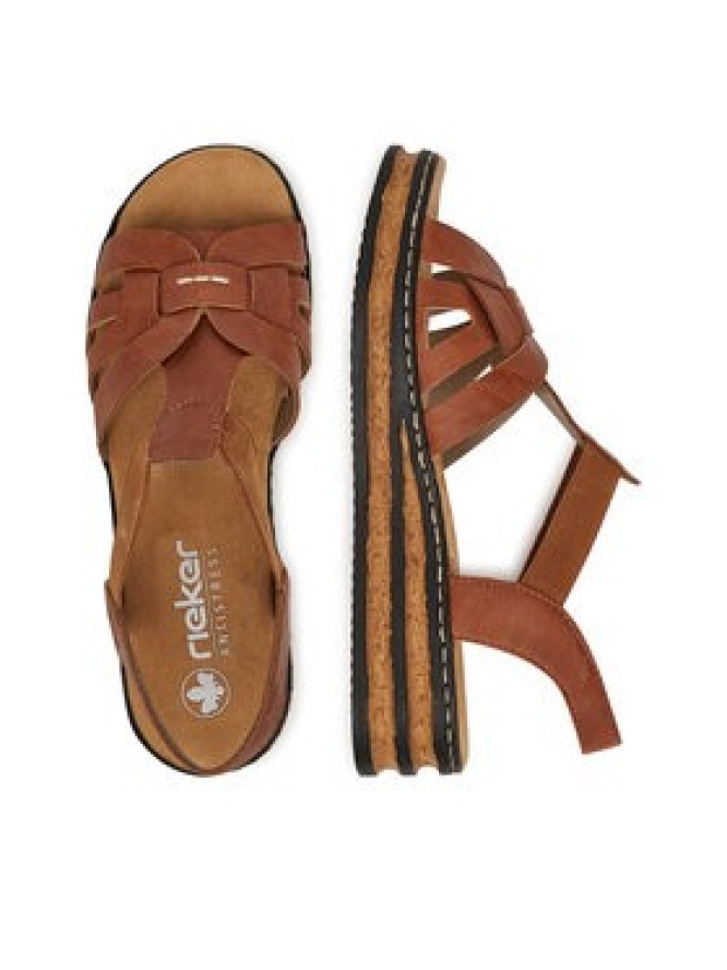 Rieker Sandały 62918-22 Brązowy