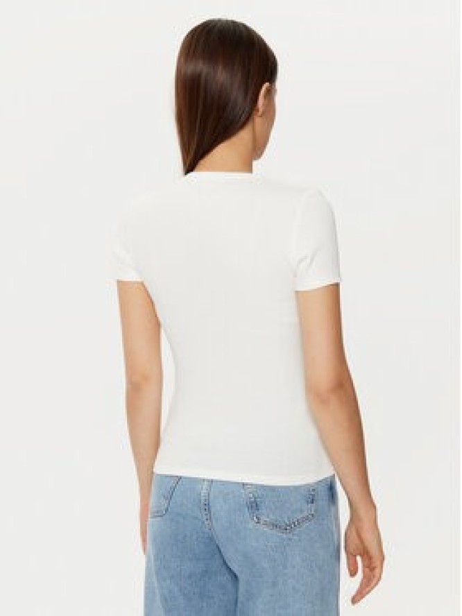 Tommy Jeans T-Shirt DW0DW20463 Biały Slim Fit
